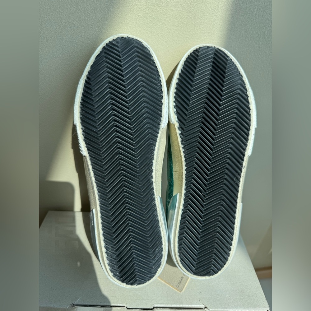 NWT Golden Goose Superstar Vintage Laminated Sneaker, Mint/teal, Size 39 (US 9) - Picture 11 of 17